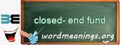 WordMeaning blackboard for closed-end fund